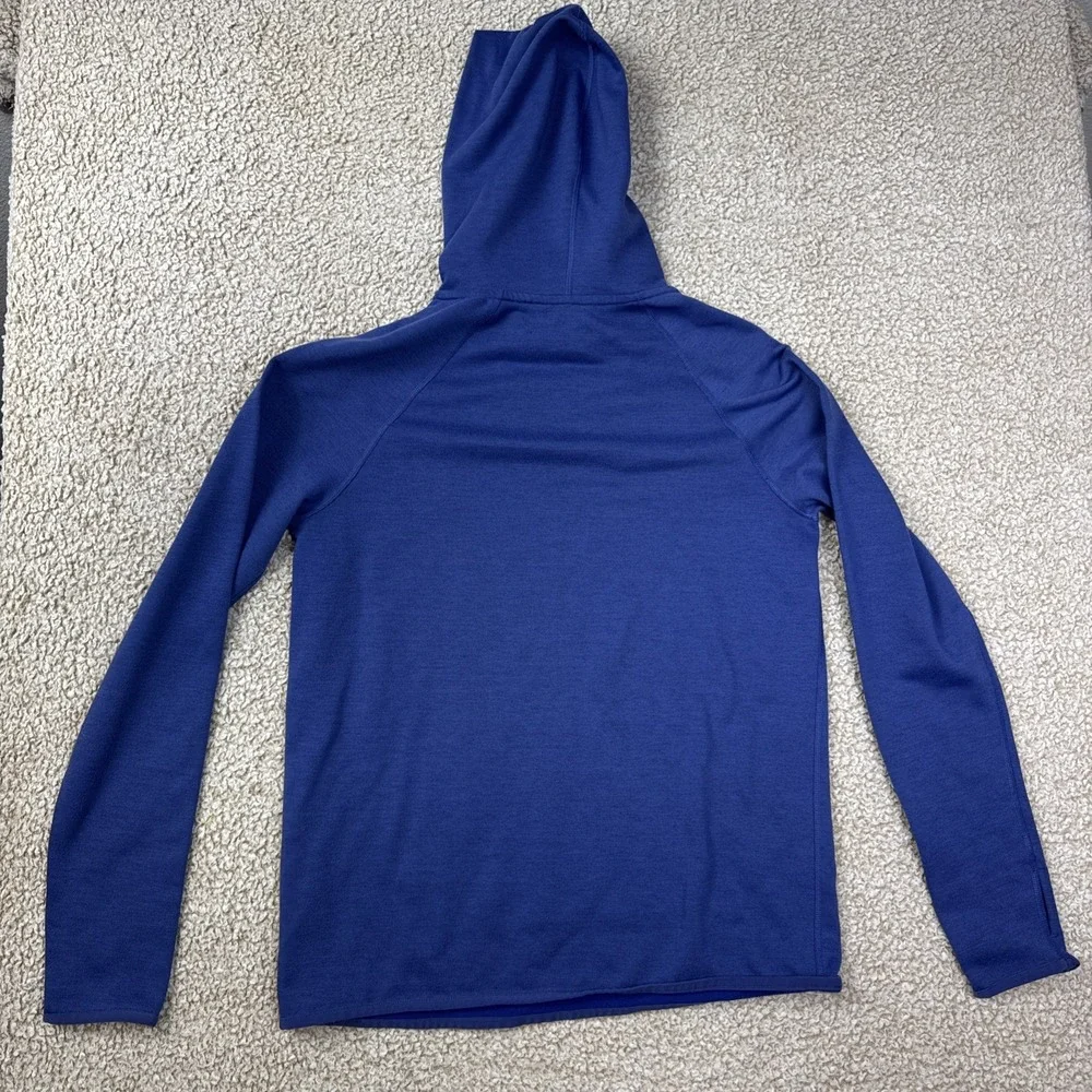 Nike Dri-FIT Hooded Pullover Hoodie Blue Men's S Lightweight L/S Check Logo